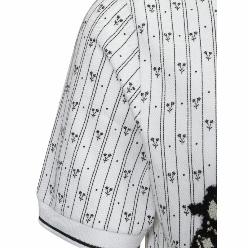 Dolce & Gabbana White Cotton Polo Shirt - Image 4