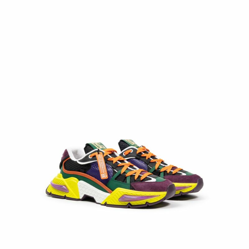 Dolce & Gabbana Multicolor Fabric And Leather Sneaker - Image 2