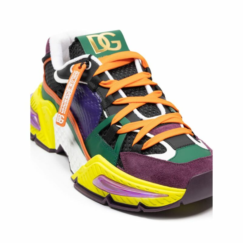 Dolce & Gabbana Multicolor Fabric And Leather Sneaker - Image 4