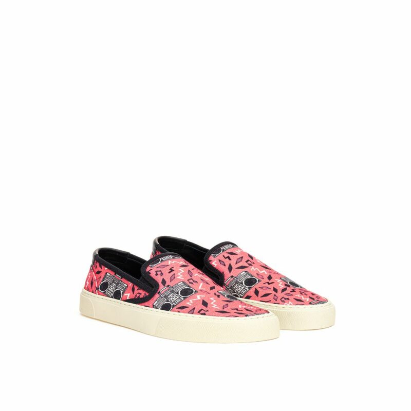 Saint Laurent Pink Cotton Sneaker - Image 2