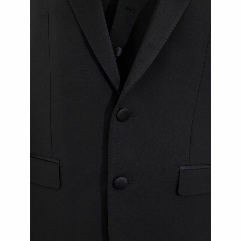 Dolce & Gabbana Elegant Black Wool Men's Suit - Image 5