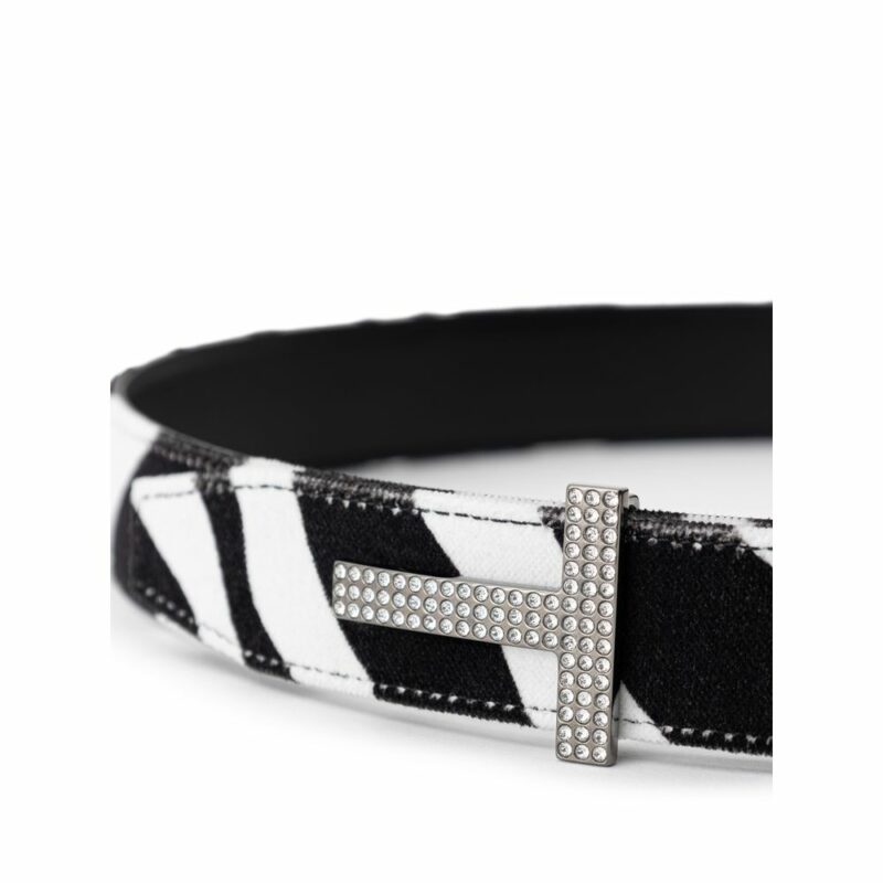 Tom Ford Black And White Leather Belt - Image 2