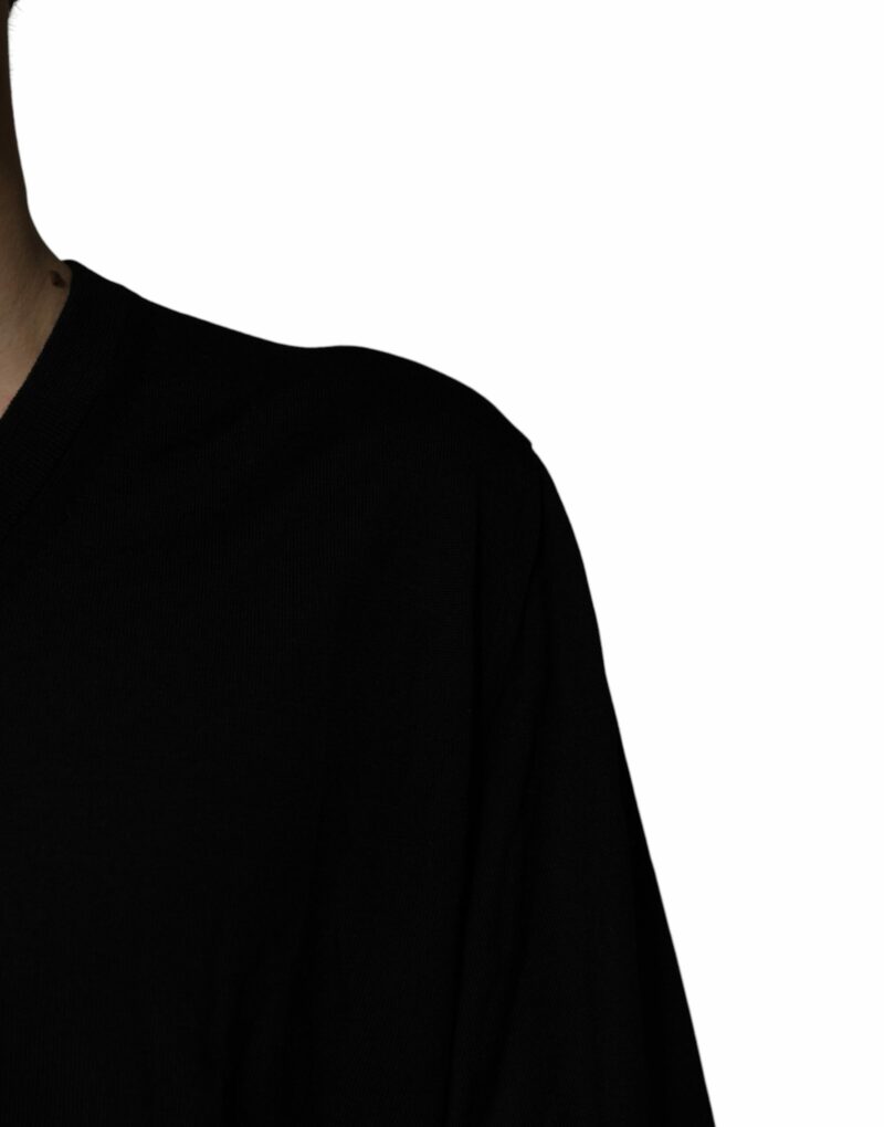 Dolce & Gabbana Black Camouflage V-neck Pullover Sweater - Image 5