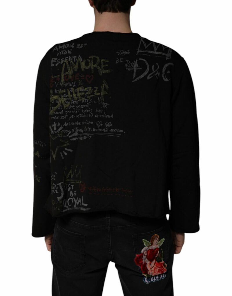 Dolce & Gabbana Black DG Heaven Crew Neck Pullover Sweater - Image 4