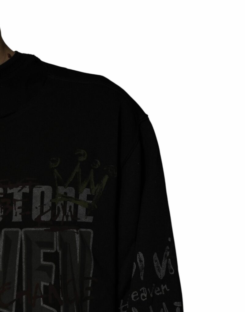 Dolce & Gabbana Black DG Heaven Crew Neck Pullover Sweater - Image 5