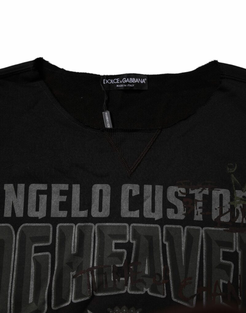 Dolce & Gabbana Black DG Heaven Crew Neck Pullover Sweater - Image 6