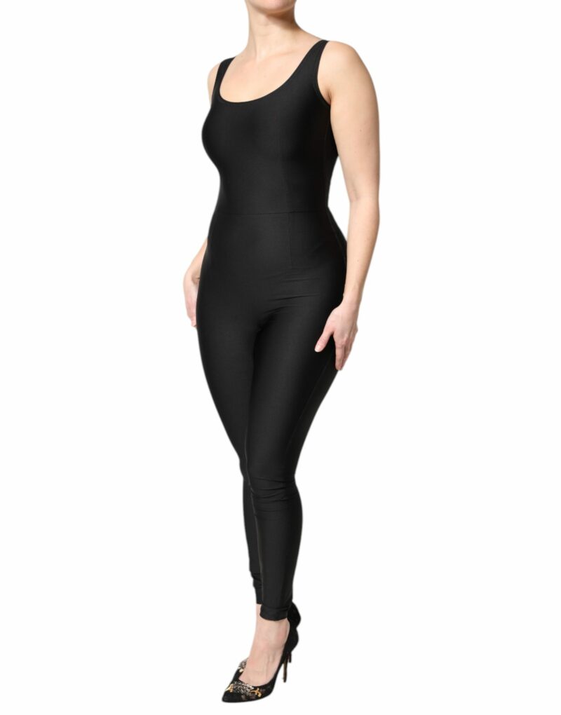 Dolce & Gabbana Black Sleeveless Bodycon Women Jumpsuit Dress - Image 3