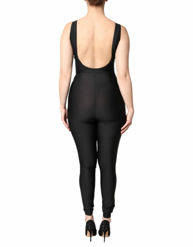 Dolce & Gabbana Black Sleeveless Bodycon Women Jumpsuit Dress - Image 4