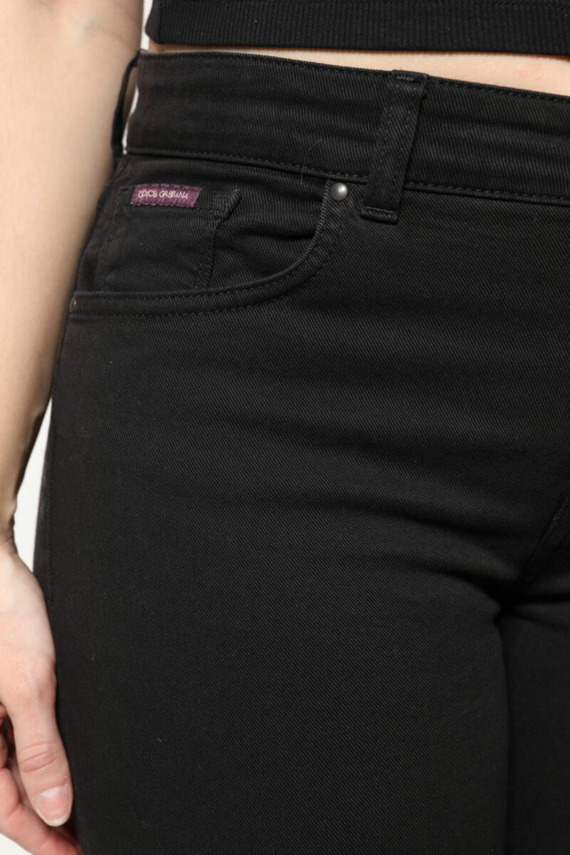 Dolce & Gabbana Black Cotton Mid Waisted Skinny Denim Jeans - Image 5