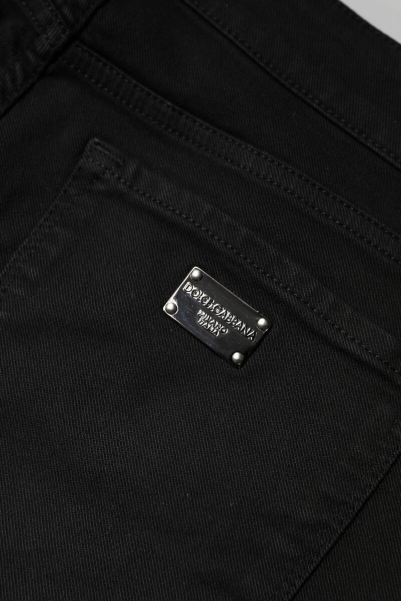 Dolce & Gabbana Black Cotton Mid Waisted Skinny Denim Jeans - Image 7