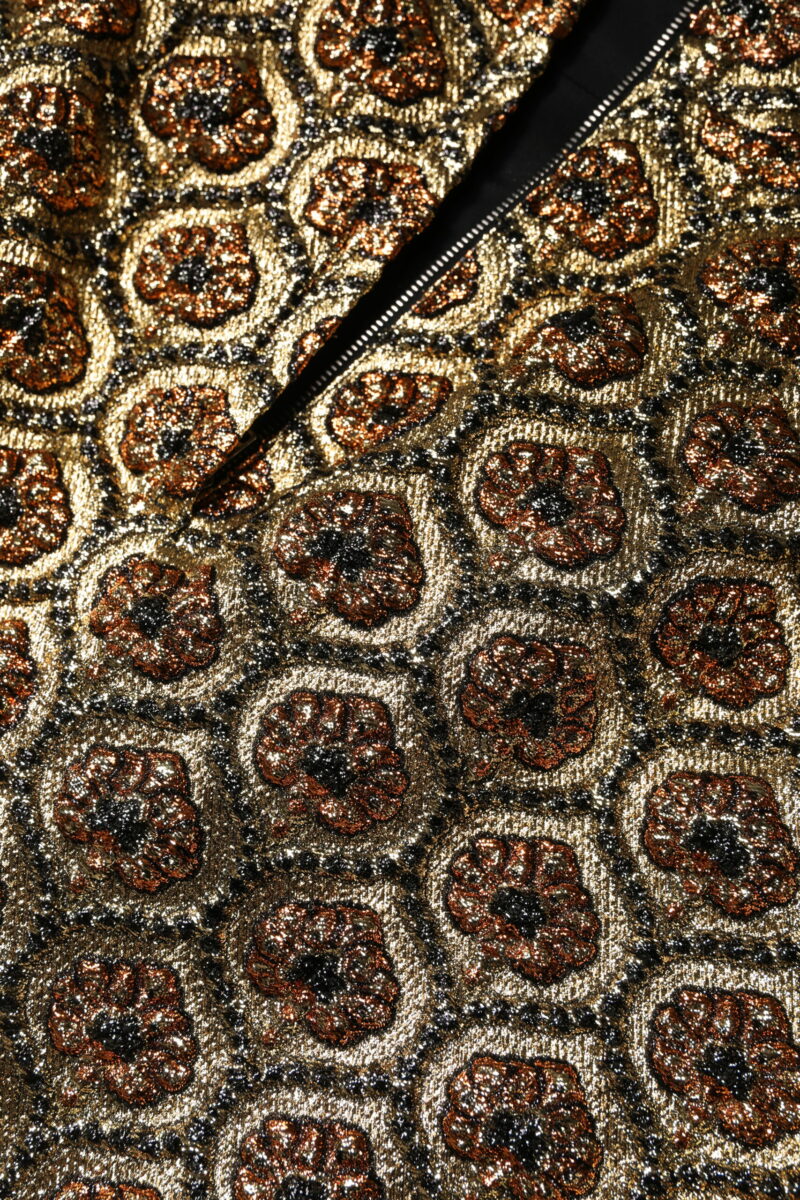 Dolce & Gabbana Brown Polyester Brocade A-line Mini Skirt - Image 7