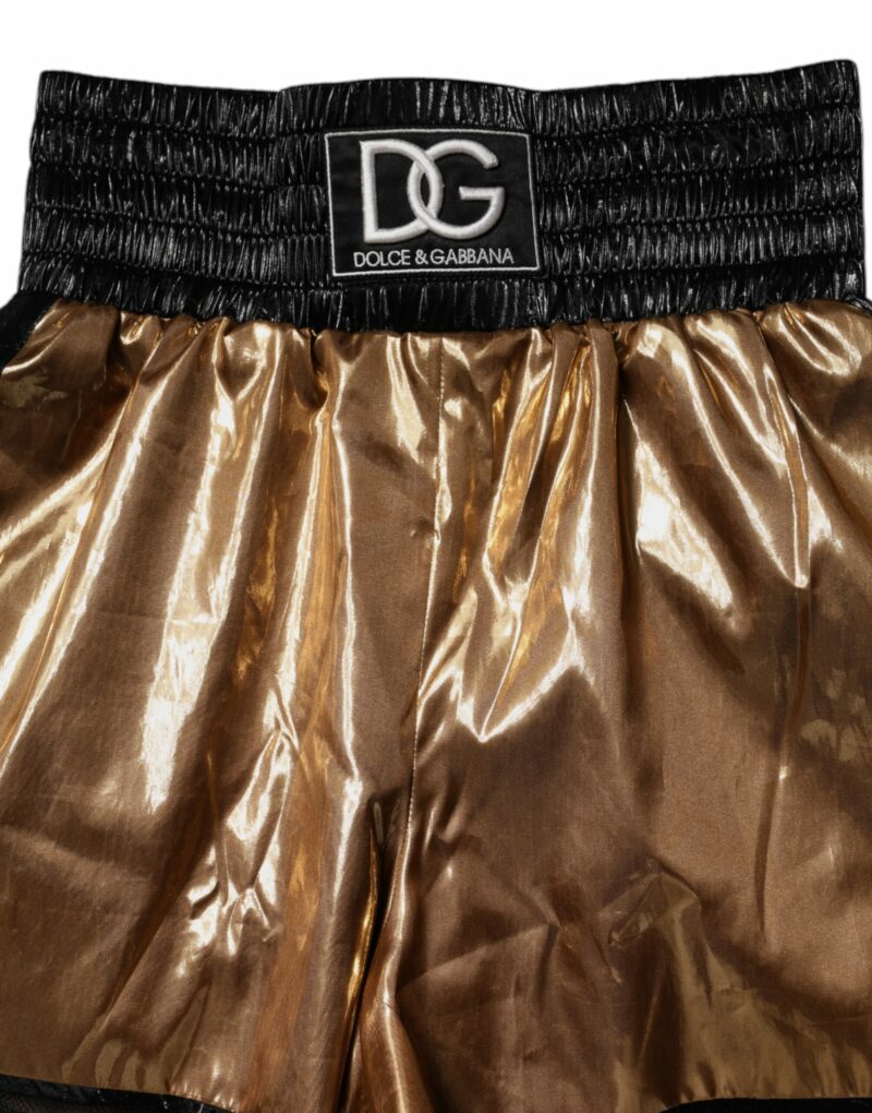 Dolce & Gabbana Metallic Gold High Waist Women Hotpants Short - Image 5