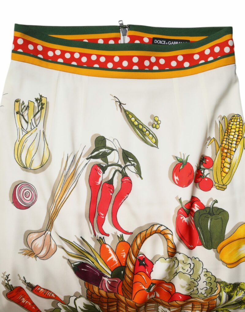 Dolce & Gabbana Multicolor High Waist Pencil Cut Midi Skirt - Image 6