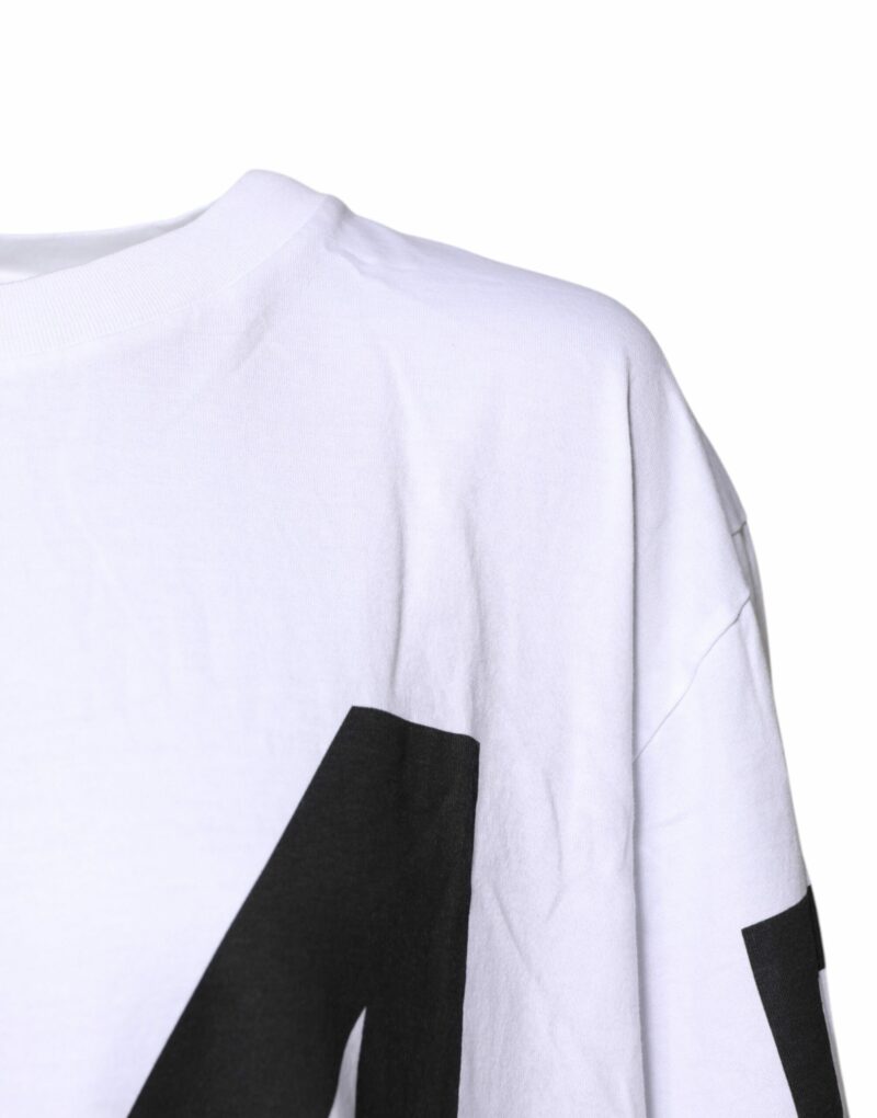 Dolce & Gabbana White Black Fashion Devotion Oversized Top - Image 3