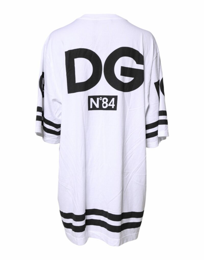 Dolce & Gabbana White Black Fashion Devotion Oversized Top - Image 4