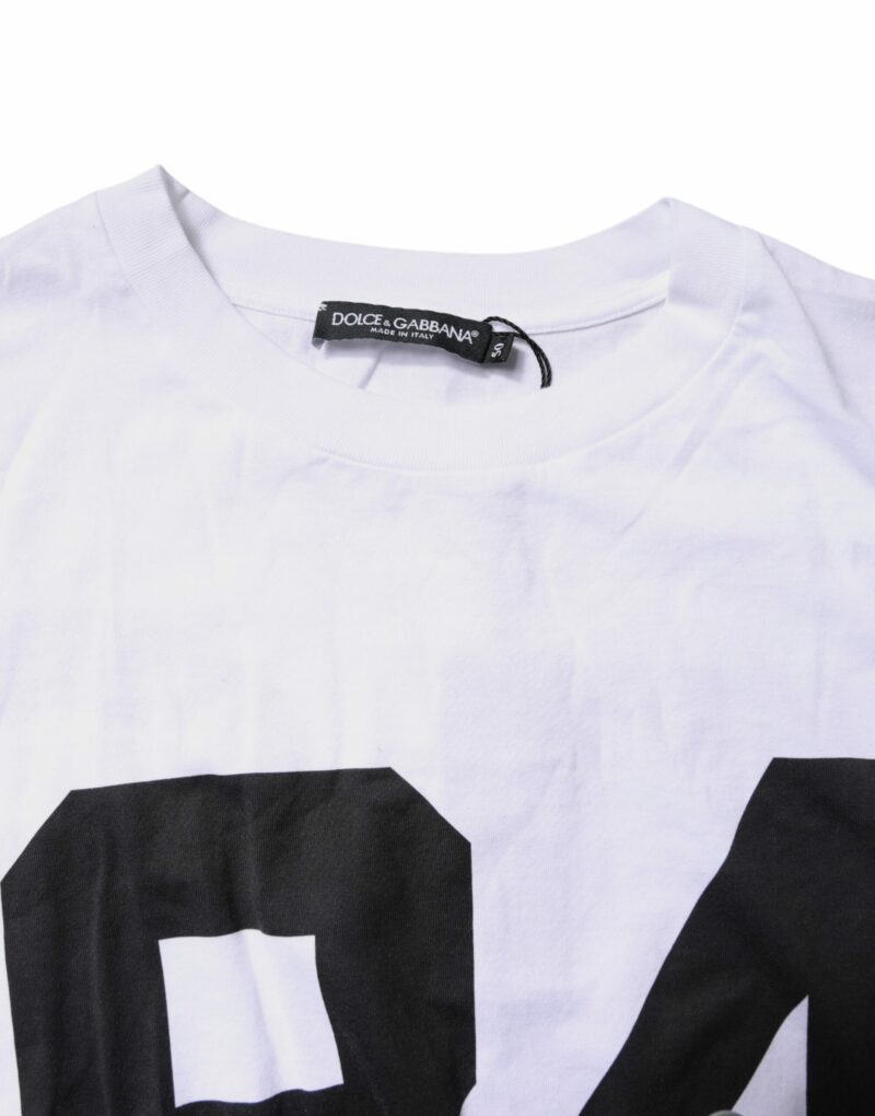 Dolce & Gabbana White Black Fashion Devotion Oversized Top - Image 5