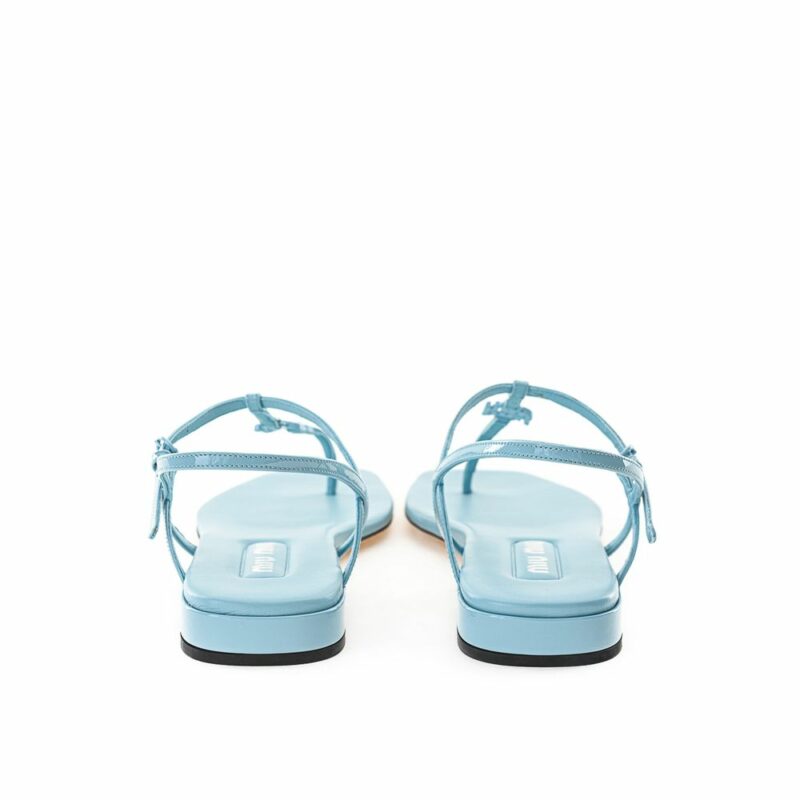 Miu Miu Blue Patent Leather Sandal - Image 3