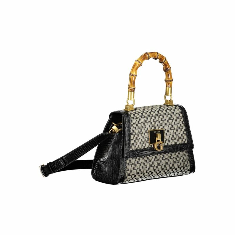 Guess Jeans Black Cotton Handbag - Image 3