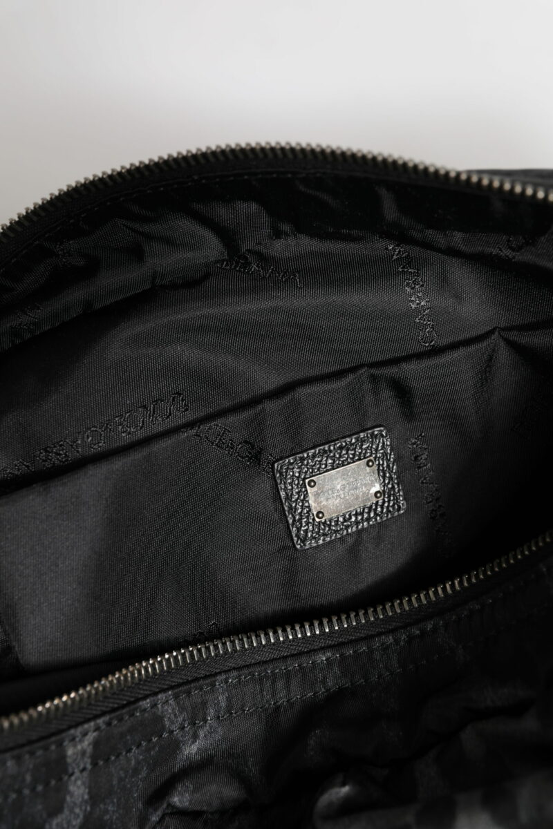 Dolce & Gabbana Black Gray Leopard DG Logo Belt Waist Fanny Pack Bag - Image 7