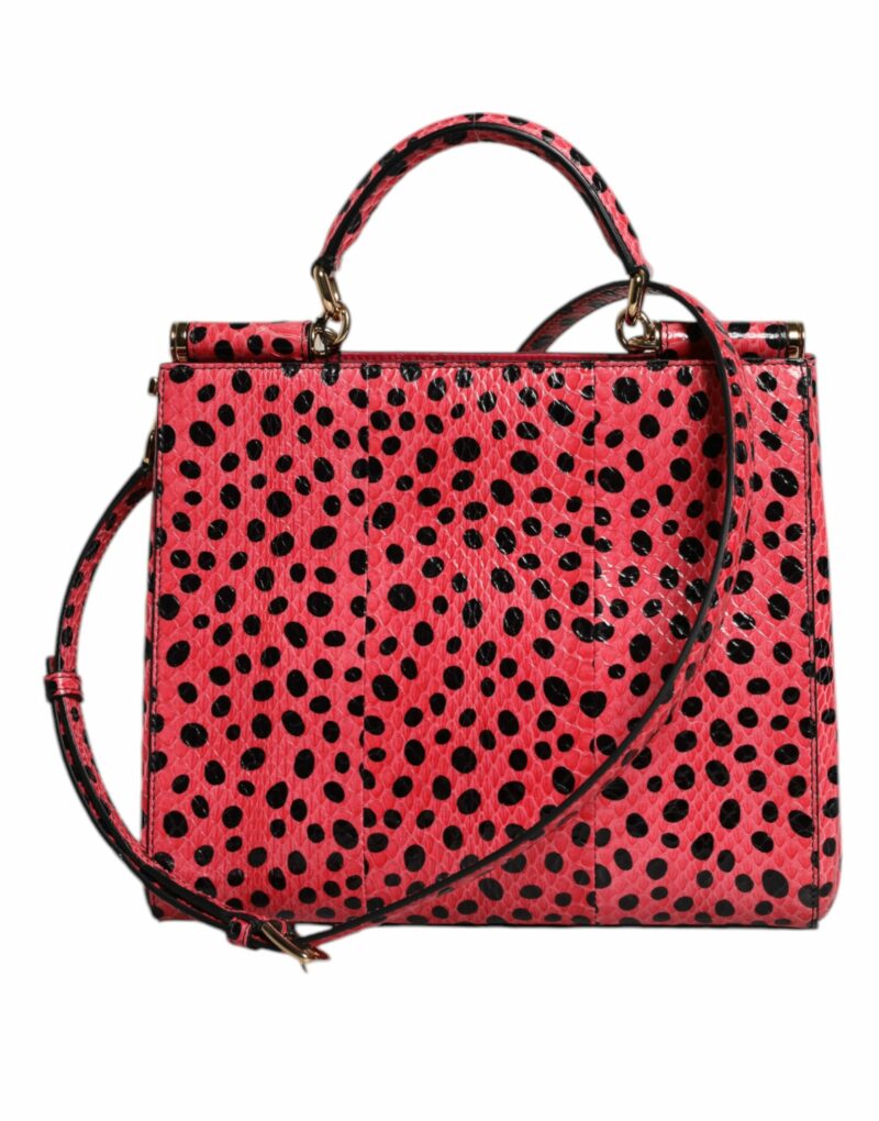 Dolce & Gabbana Pink Exotic Leather Top Handle Tote Crossbody Bag - Image 3
