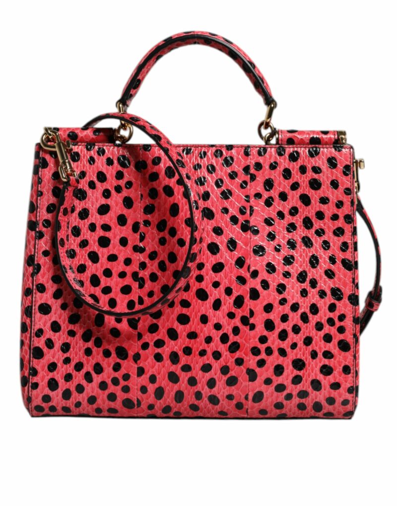 Dolce & Gabbana Pink Exotic Leather Top Handle Tote Crossbody Bag - Image 5