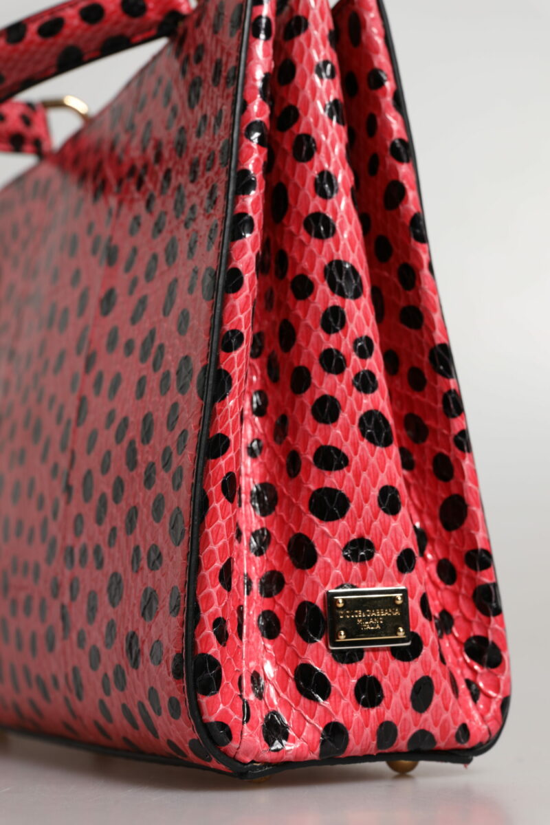 Dolce & Gabbana Pink Exotic Leather Top Handle Tote Crossbody Bag - Image 7