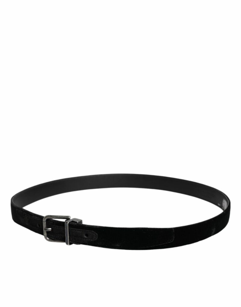 Dolce & Gabbana Black Leather Metal Buckle Classic Belt - Image 3