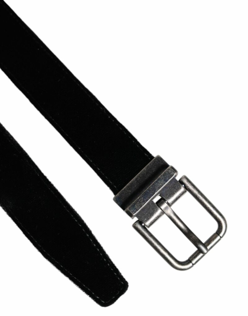 Dolce & Gabbana Black Leather Metal Buckle Classic Belt - Image 5