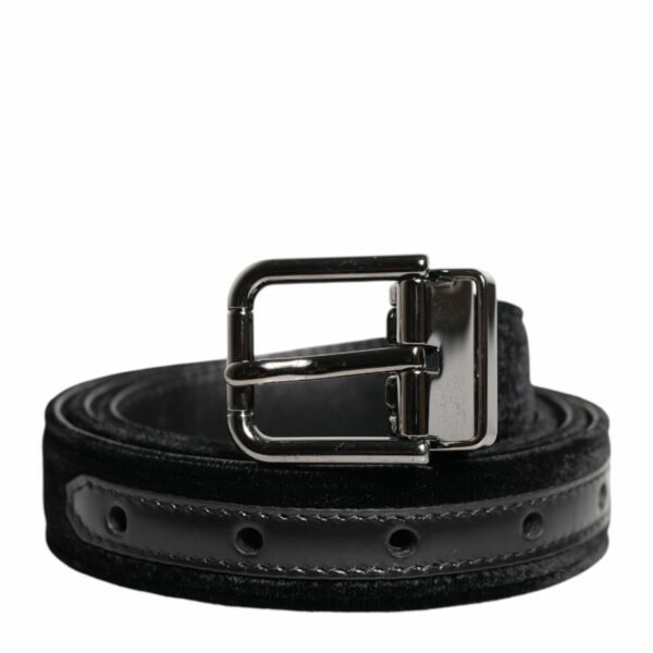 Dolce & Gabbana Black Leather Metal Buckle Classic Belt