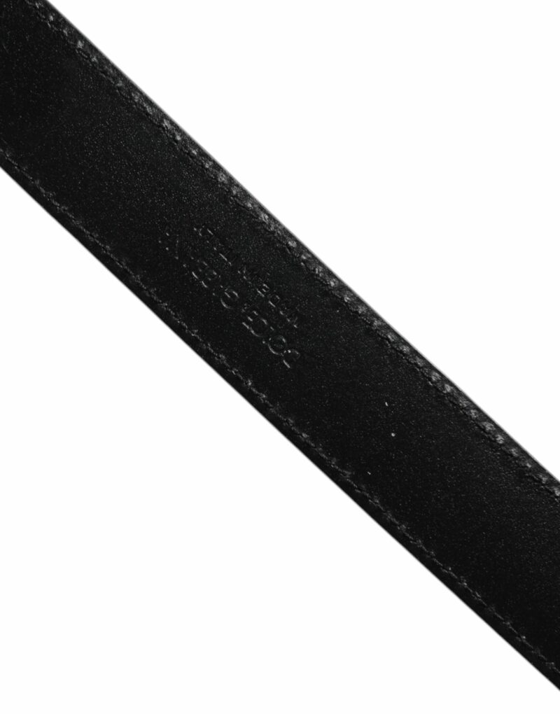 Dolce & Gabbana Brown Exotic Leather Classic Metal Buckle Belt - Image 5