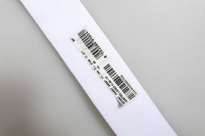 Dolce & Gabbana Black White Logo Printed Metal Buckle Belt - Image 4