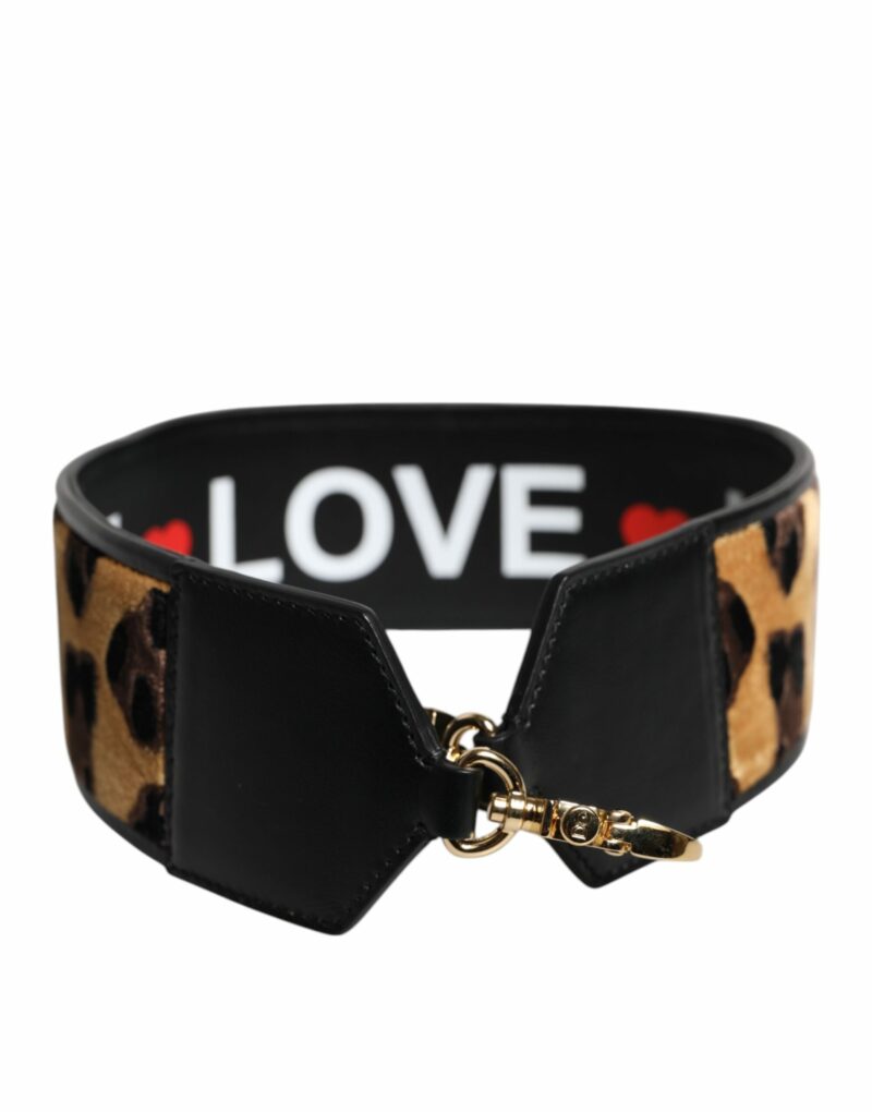 Dolce & Gabbana Multicolor Leopard Logo Love Bag Shoulder Strap - Image 2