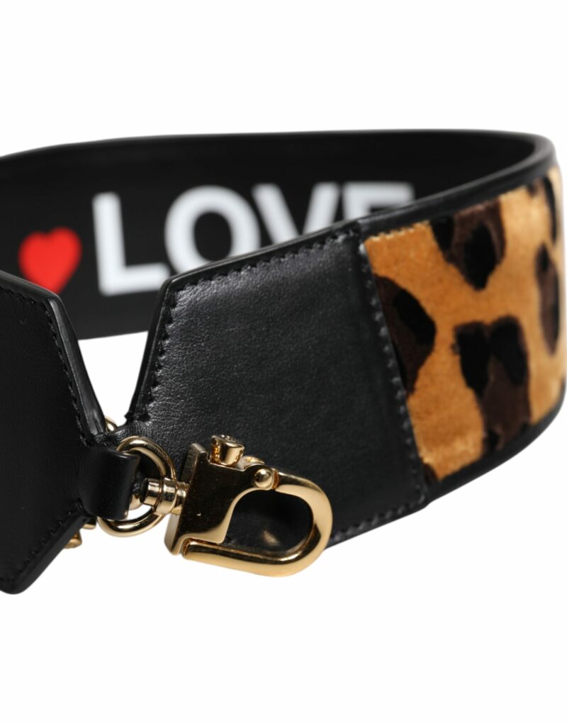 Dolce & Gabbana Multicolor Leopard Logo Love Bag Shoulder Strap - Image 3