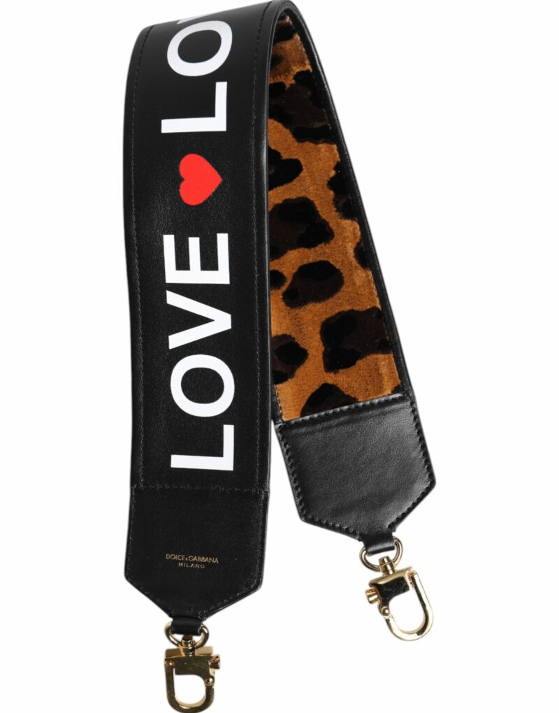 Dolce & Gabbana Multicolor Leopard Logo Love Bag Shoulder Strap - Image 5