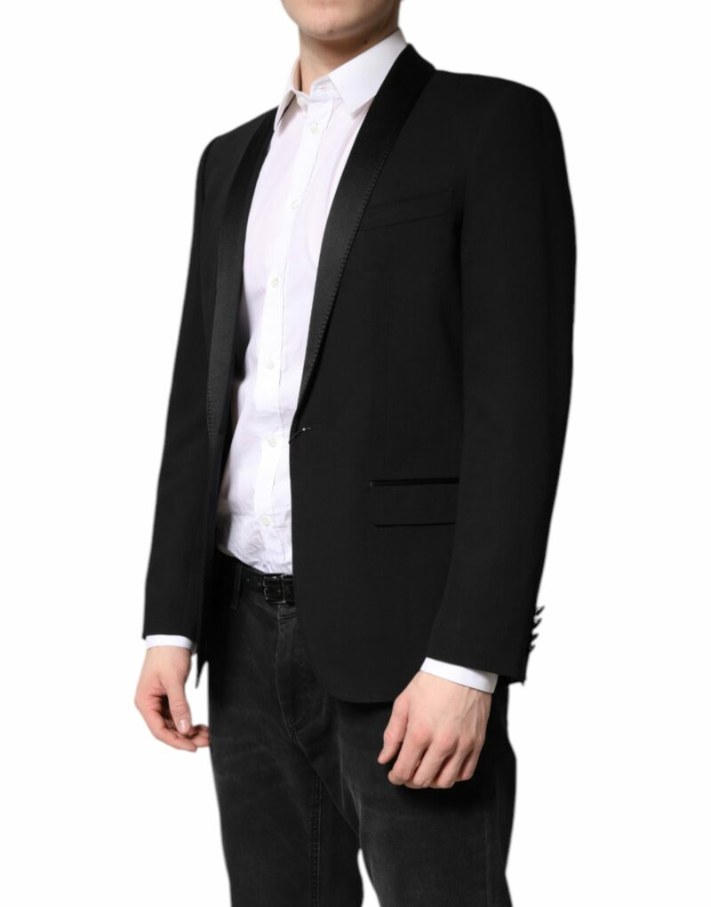 Dolce & Gabbana Black Single Breasted Men Coat MARTINI Blazer - Image 3