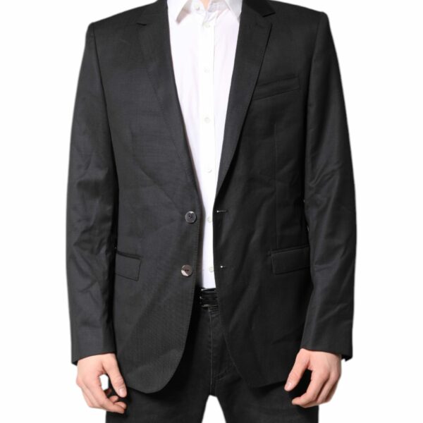 Dolce & Gabbana Black Single Breasted Men Coat MARTINI Blazer