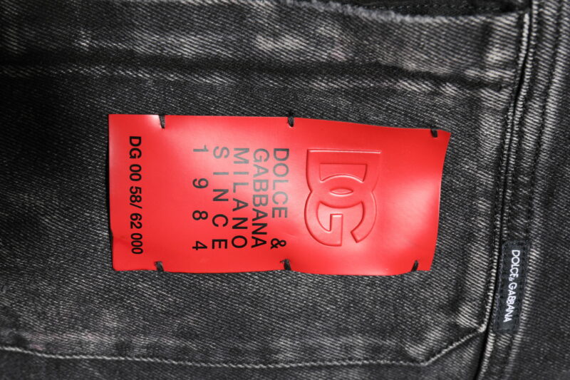 Dolce & Gabbana Black Logo Cotton Stretch Denim Jacket - Image 6