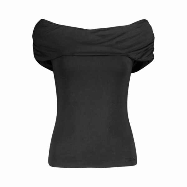 Guess Jeans Black Modal Tops & T-Shirt