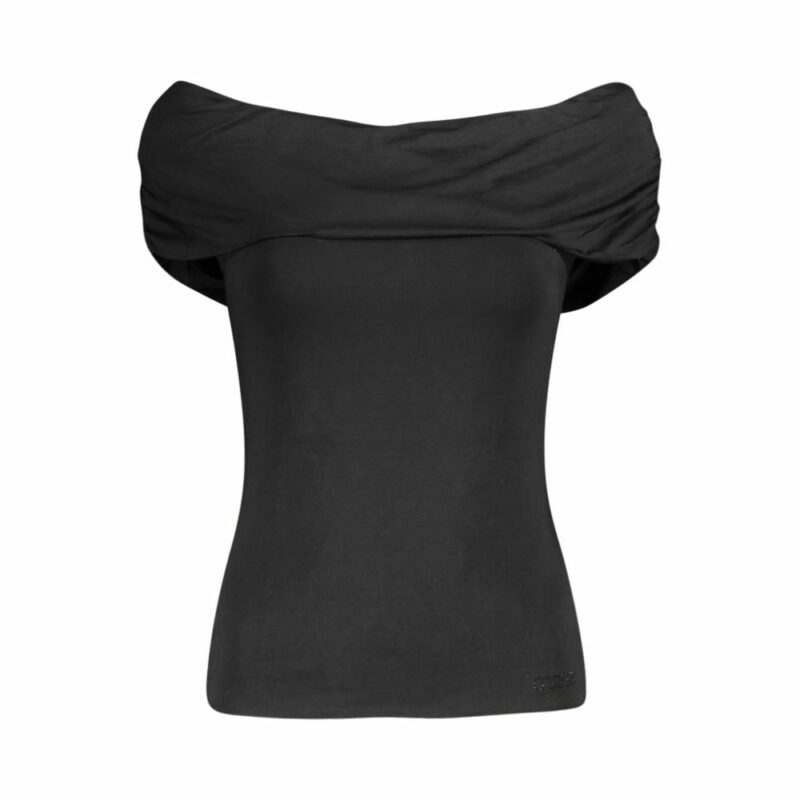 Guess Jeans Black Modal Tops & T-Shirt