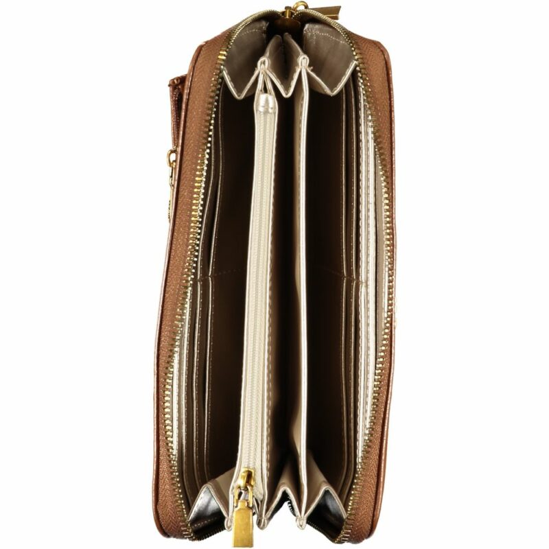 Guess Jeans Elegant Brown Zip Wallet with Multiple Compartments - Image 2