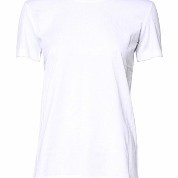 Dolce & Gabbana White Cotton Crew Neck Short Sleeves T-shirt