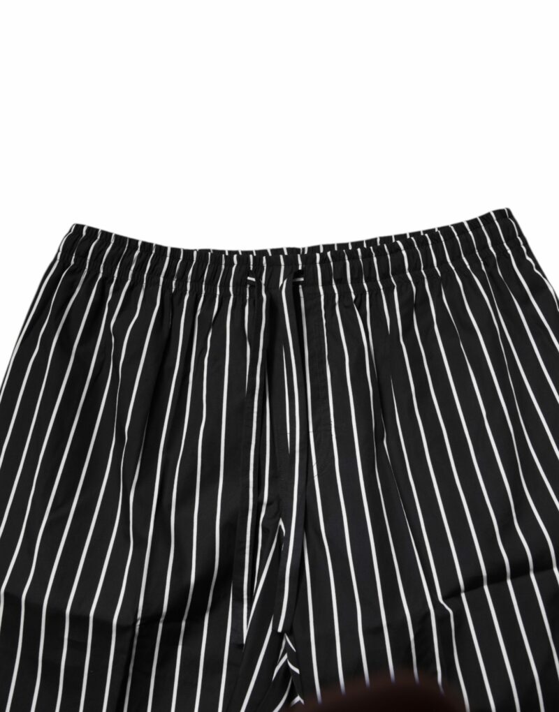 Dolce & Gabbana Black White Stripes Cotton Men Pajama Set Sleepwear - Image 7
