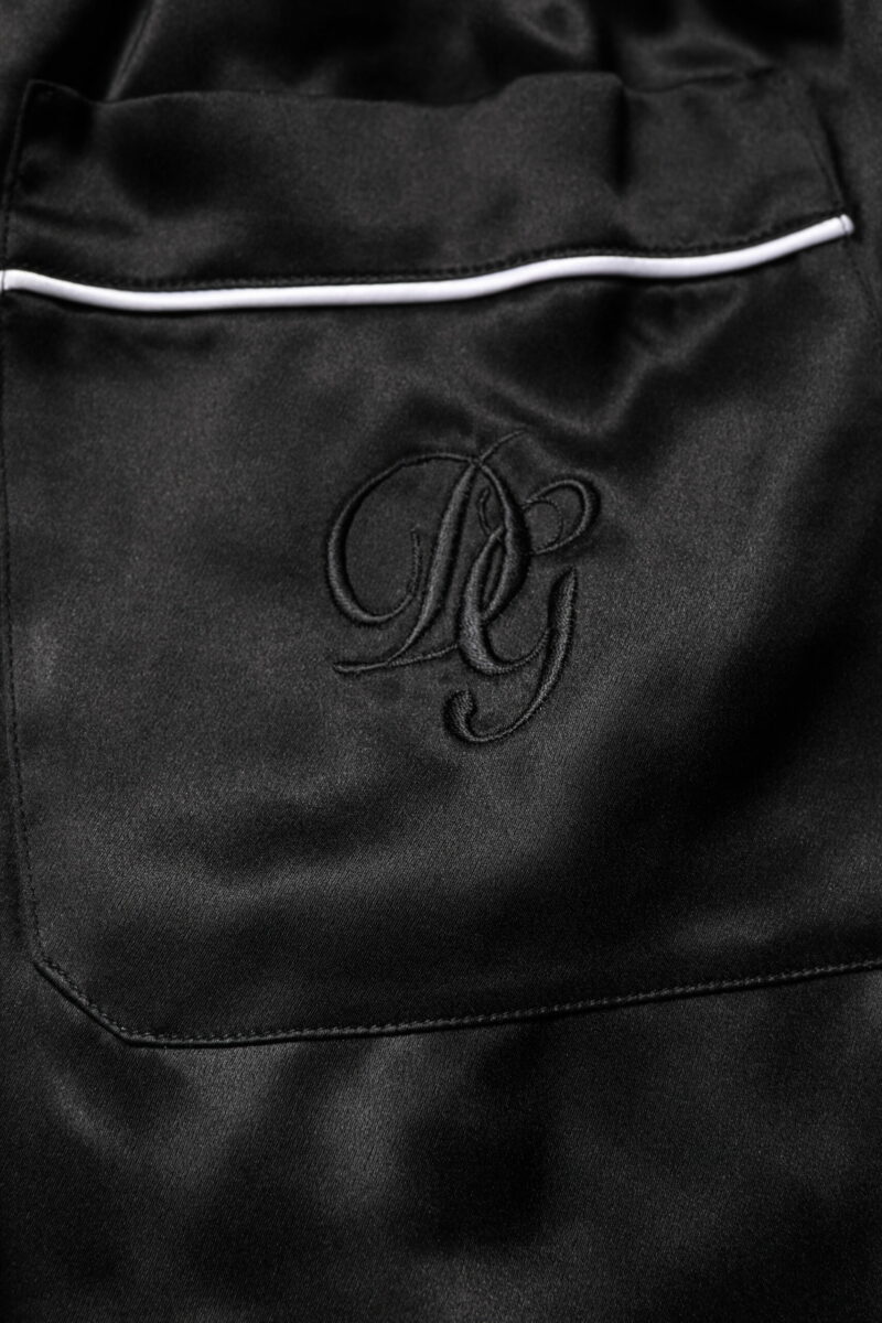 Dolce & Gabbana Black Silk Shirt Pants Pajama Set Sleepwear - Image 8