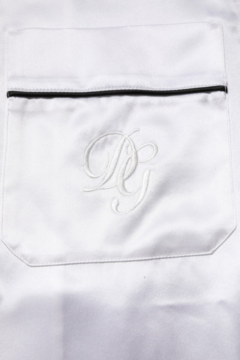 Dolce & Gabbana White Satin Silk Men Pajama Set Sleepwear - Image 7