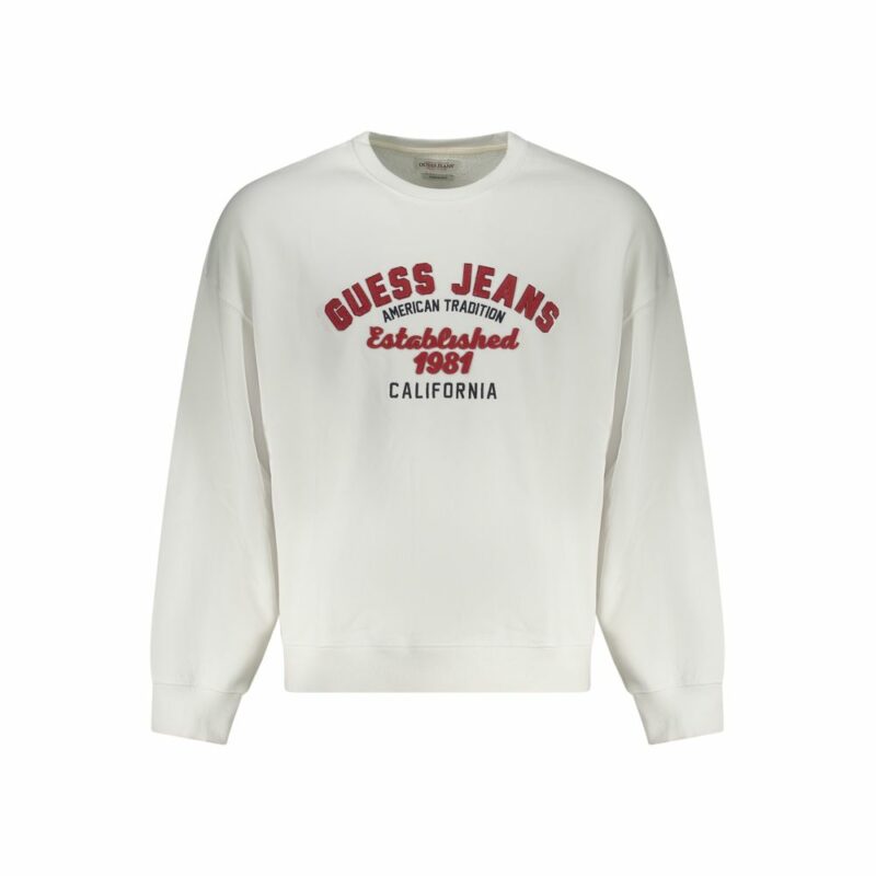 Guess Jeans White Cotton Men Sweater - Image 2
