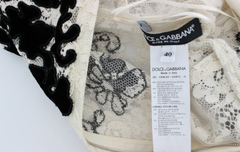 Dolce & Gabbana Elegant Floral Lace Cap Sleeve Maxi Dress - Image 7