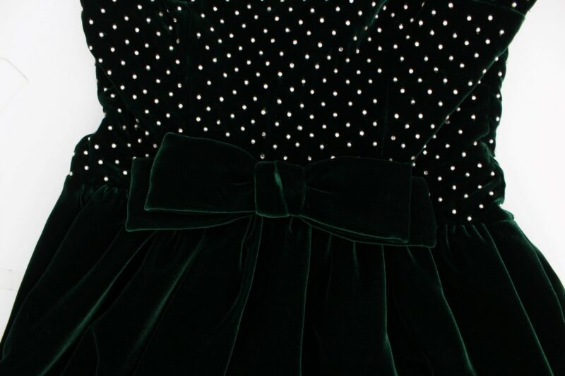 Dolce & Gabbana Enchanted Emerald Velvet Crystal Maxi Dress - Image 6