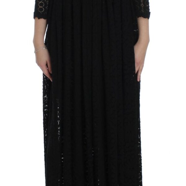 Dolce & Gabbana Elegant Floral Ricamo Maxi Dress