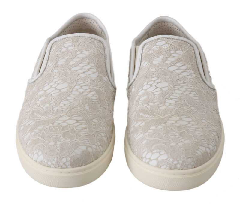 Dolce & Gabbana Elegant Off White Loafers for Ladies - Image 7