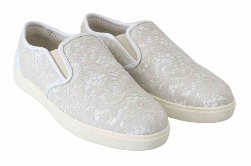 Dolce & Gabbana Elegant Off White Loafers for Ladies - Image 8